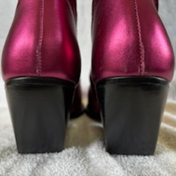 Steve Madden "West" metallic hot pink western boots NWOT Size 9 - Picture 2 of 10